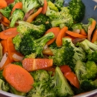 Sautéed Broccoli With Carrots, Bell Pepper, and Italian Sausage